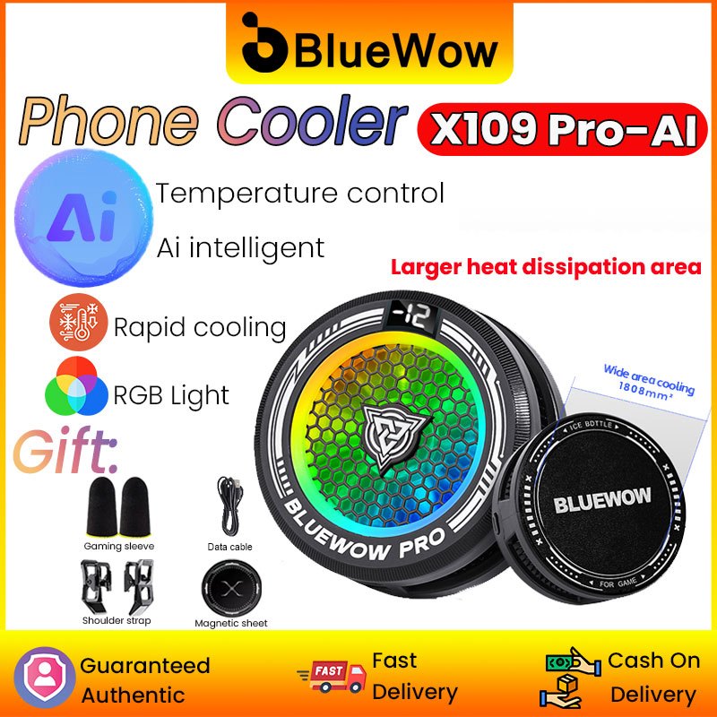 Nova Atualização À Prova De Quebra-Cabeça BlueWow 15W X109 AI Pro Radiador De Telefone Para Celular Phablet Fan Semicond em Oferta na Shopee