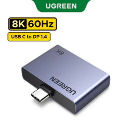 Adaptador UGREEN 8K @ 60Hz USB-C Macho Para DP Fêmea Com De Liga De Alumínio De Carregamento Rápido PD100W Compatível Te