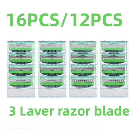 24PCS/16PCS Substituição Para mach 3, Lâminas De Barbear Para Homem
