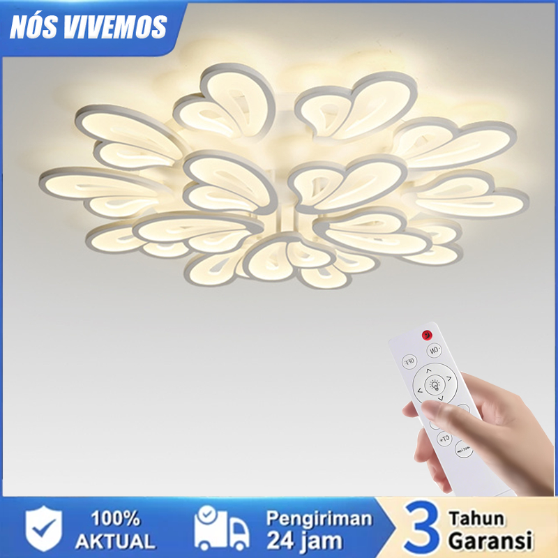 Luminária Controle Remoto de Teto Plafon Flower 3/5/12 Moderno Lâmpadas para teto sala de jantar quarto e cozinha