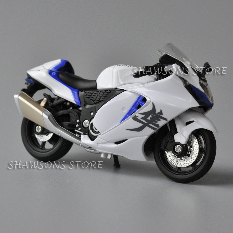 Modelo De Motocicleta Fundido Em Escala 1 : 18 , Brinquedo Suzuki Hayabusa , Bicicleta Esportiva , Réplica Miniatura