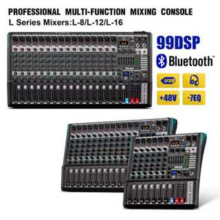 Mesa de som 8/12/16 channel profissional audio mixer equalizador 99 Effect Bluetooth computador USB 48V de Phantom TKL em Oferta na Shopee