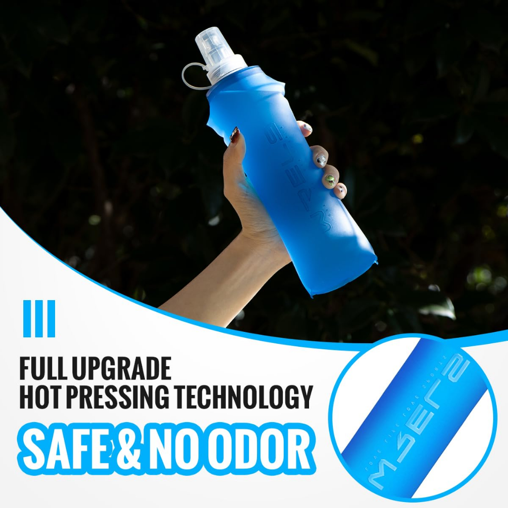 250ml 500ml Garrafa De Água Dobrável De Silicone Macio Ao Ar Livre Esporte Viajar Correndo Chaleira Hidratação em Oferta na Shopee