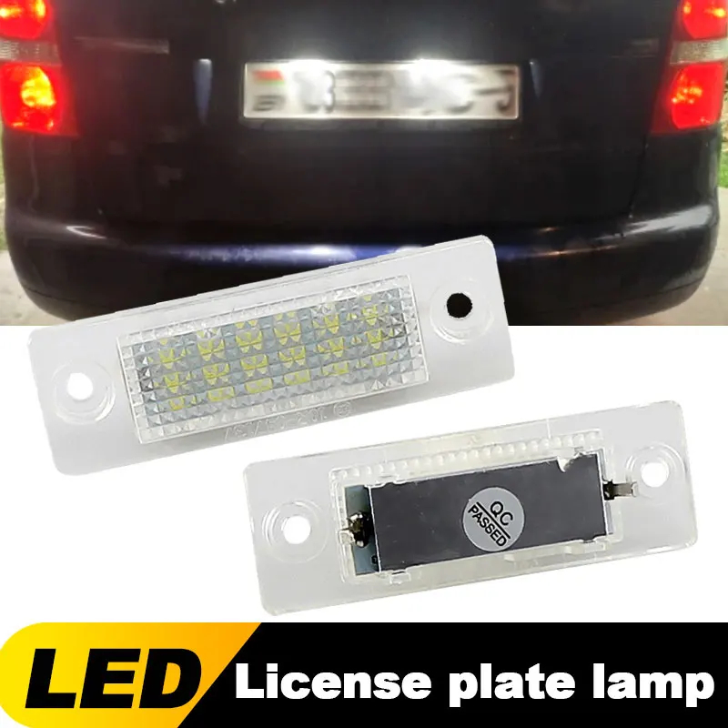 2 Pçs LED Lâmpada De Luz Da Placa De Licença Do Carro Nenhum Erro Para VW Touran Golf Caddy MK3 Jetta T5 Transporter Pas