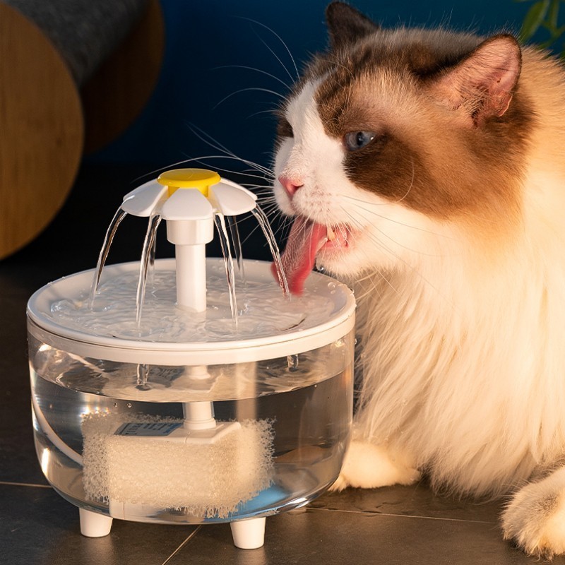 MIW Fonte de água Automática Para Gatos, Bomba de água Silenciosa, Dupla Voltagem,Multi-Filter,Fácil de Desmontar