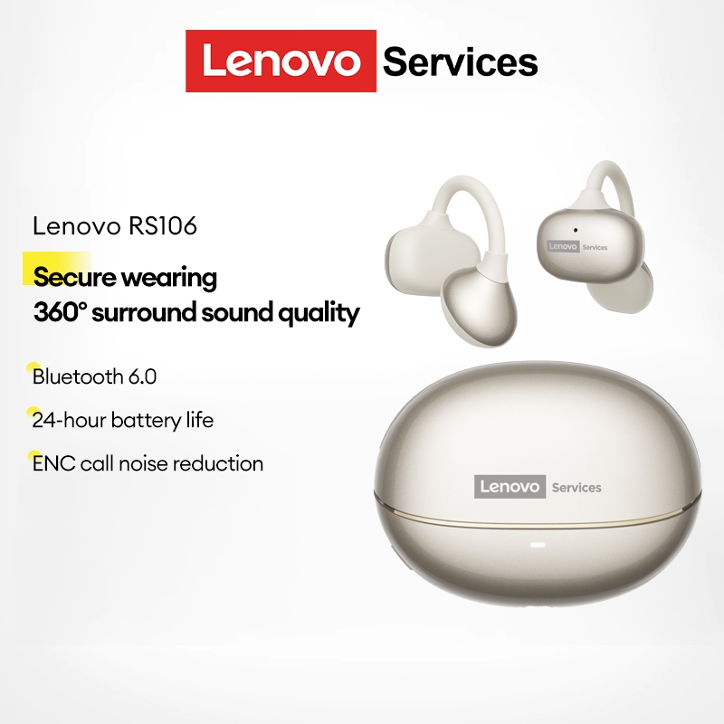 Lenovo RS106 Fones De Ouvido Bluetooth IPX5 À Prova D'água HIFI Qualidade De Som Confortável Durante O Exercício em Oferta na Shopee