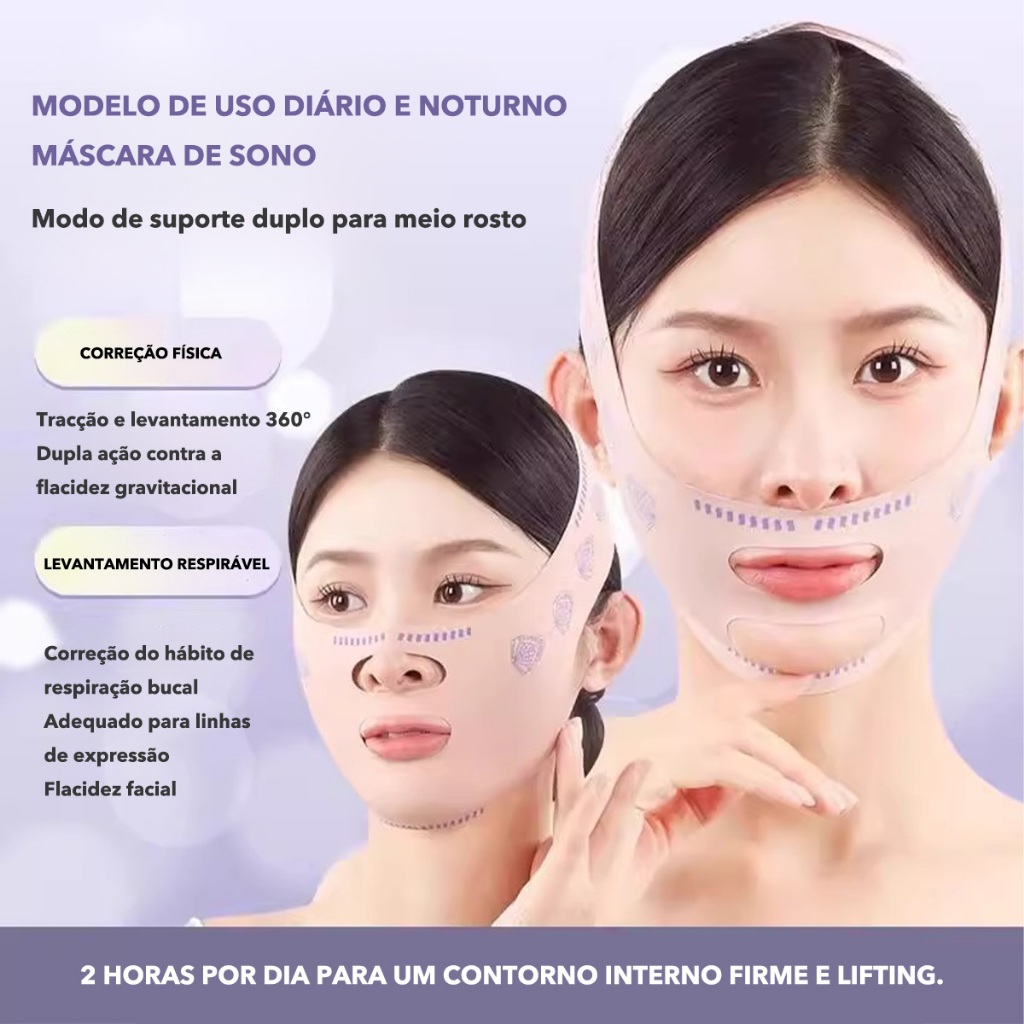 V Face Band Novo Estilo Jacquard Shaping Máscara Facial Alta Elástica Respirável Faixa de Queixo Sono Disponível