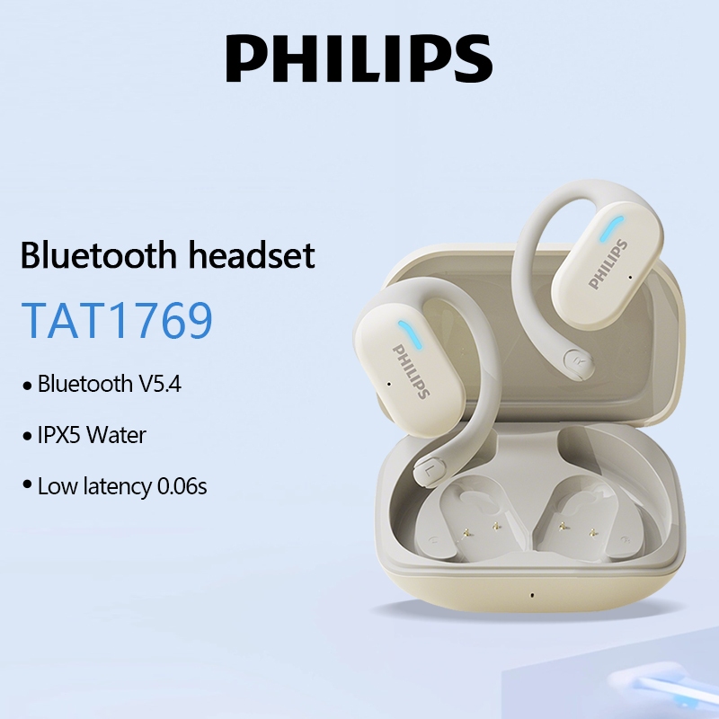 Fones De Ouvido PHILIPS TAT1769 Bluetooth 5.4 IPX5 À Prova De Suor Música/Jogo Modo Duplolow Latência 0.06s em Oferta na Shopee