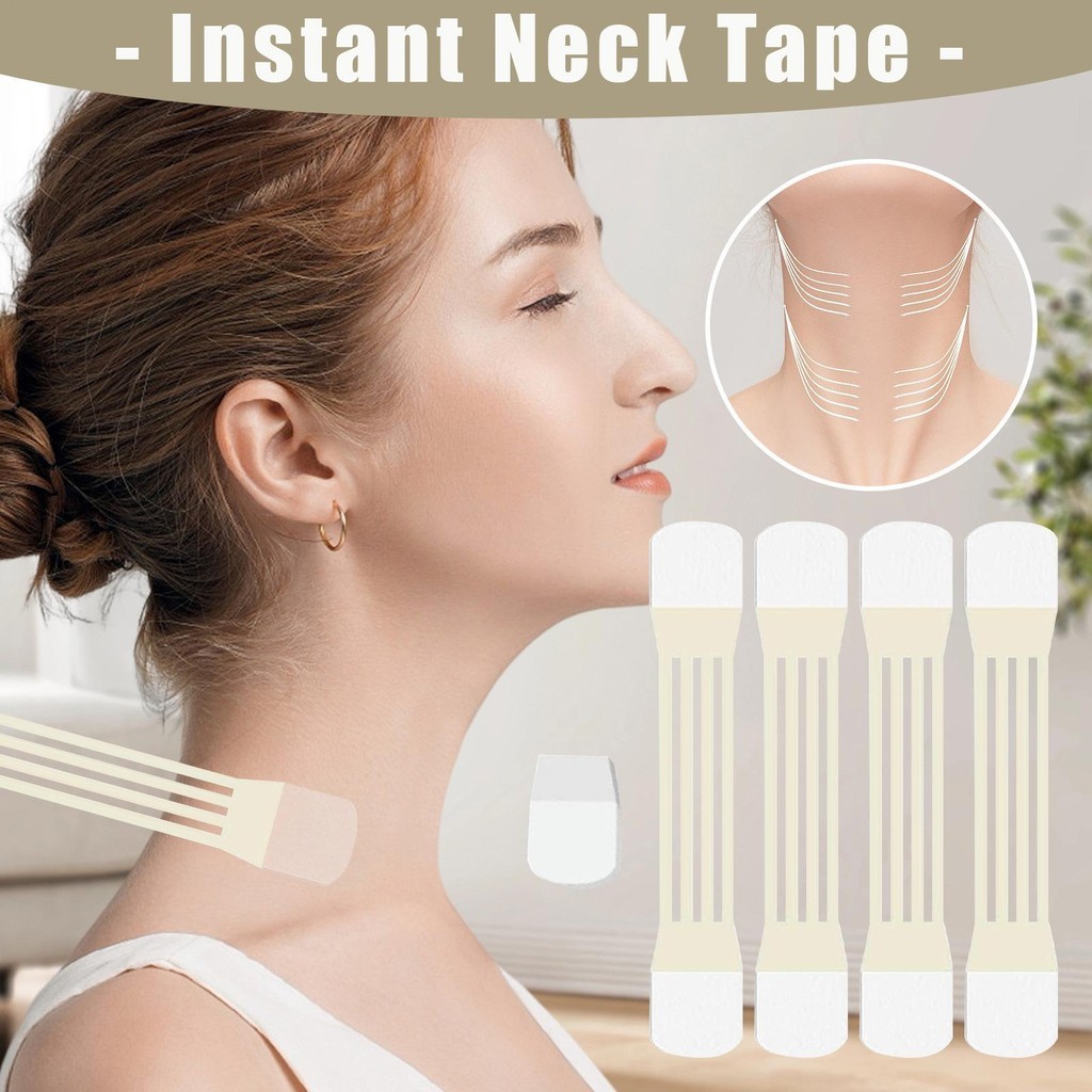 Conjunto de adesivos invisíveis para levantamento de pescoço, queixo duplo, levantamento Facial, beleza, adesivo firmado em Oferta na Shopee