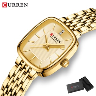 CURREN Relógio Feminino Marca Original Pulseira De Aço Inoxidável Mostrador Pequeno Moda Quartzo À Prova D'água 9093 em Oferta na Shopee