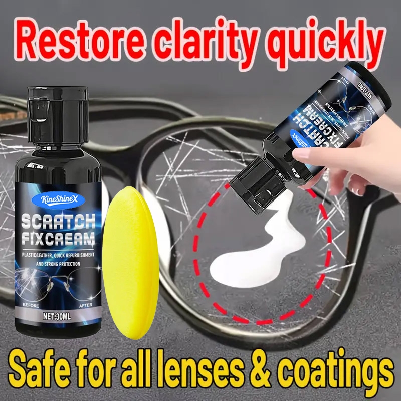 Pasta De Reparo De Arranhões De Lentes , Limpador Líquido , Removedor De Polimento Para Óculos Com Esponja cupionbr em Oferta na Shopee