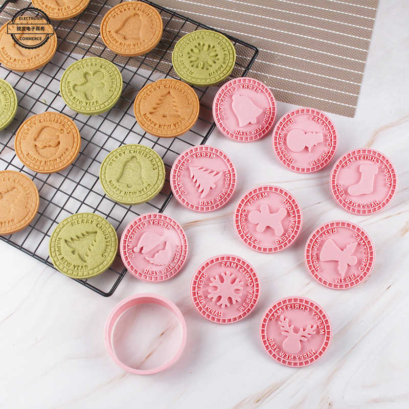 Kit 9 Molde para Biscoito de Natal, Kit de Moldes para Cookie com Recheio, Acessórios para padaria vivao