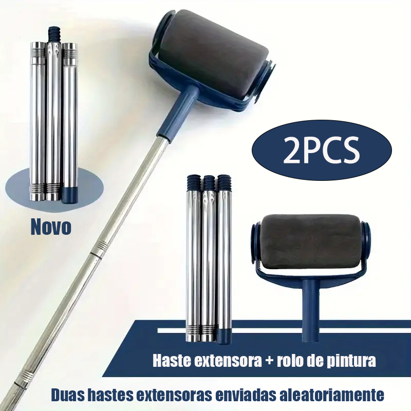 Kit de Pincel Rolo de Pintura Easy Glide de 6 Polegadas para Pintura de Paredes + 72 cm cabo em Oferta na Shopee