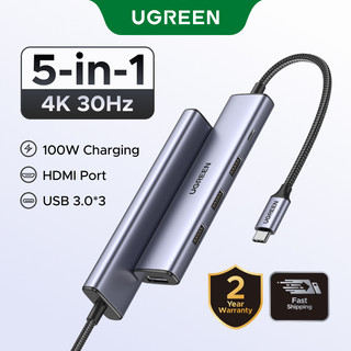 UGREEN USB C HUB Tipo A 4K 30Hz HDMI PD100W 3.0 Adaptador Multifuncional Dock Para MacBook Pro Air Xiaomi DELL Insprion