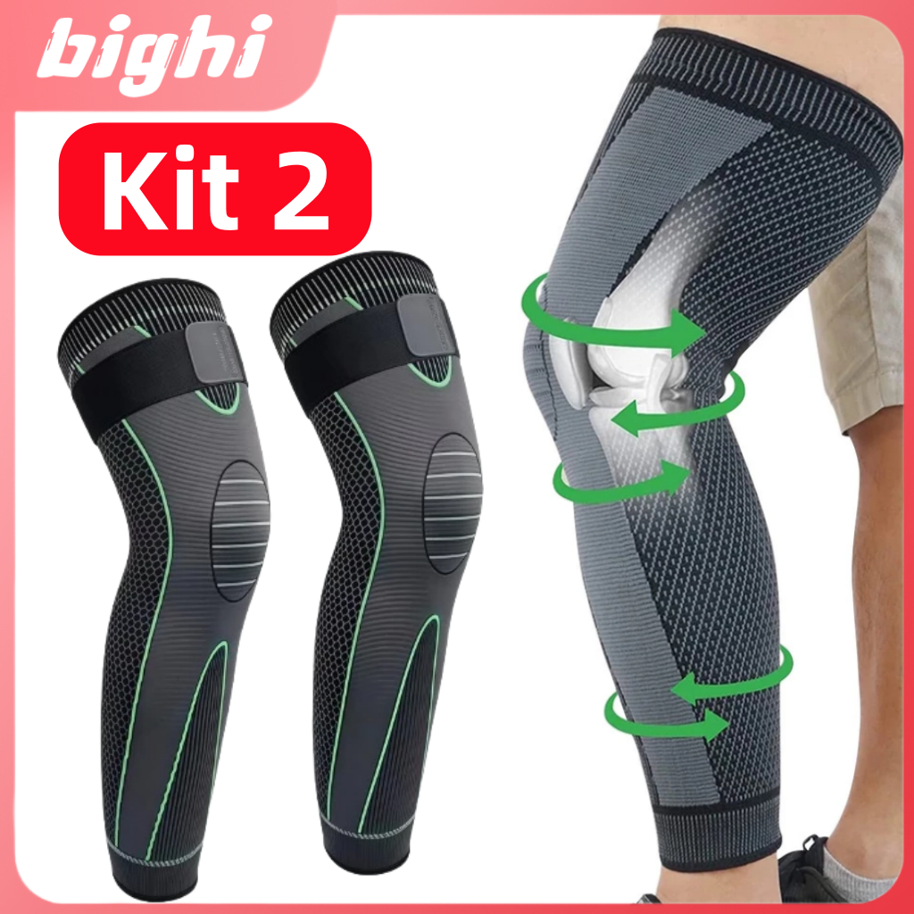 Kit 2 Meia de Compressão Térmica Circulação Joelheira de Compressão Esportivas