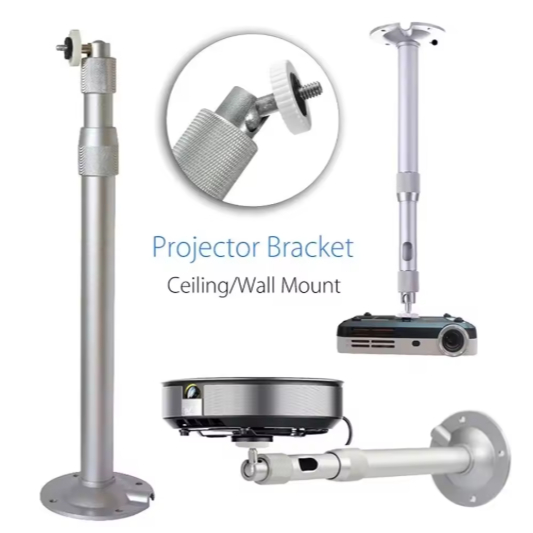 Suporte Teto/Parede Universal para Mini Projetor e Câmeras Capacidade de carga: 10 kg, rotação de 360°, 30 a 60 cm