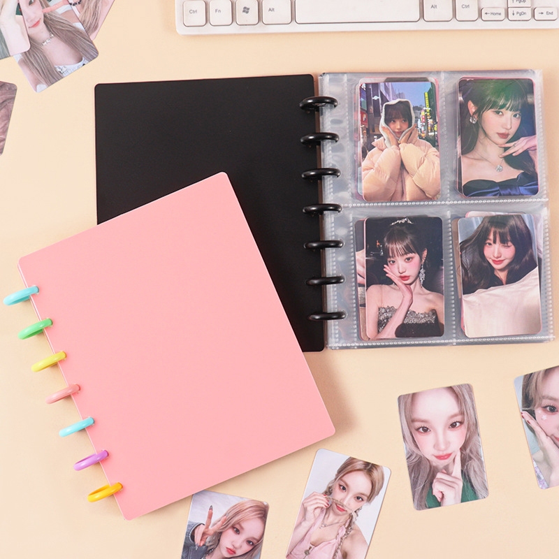 Álbum de Cartões Furo Cogumelo Para Cartões Kpop Fotos 80/160 Bolsos Páginas Removíveis Organizador de Cards Coleção em Oferta na Shopee