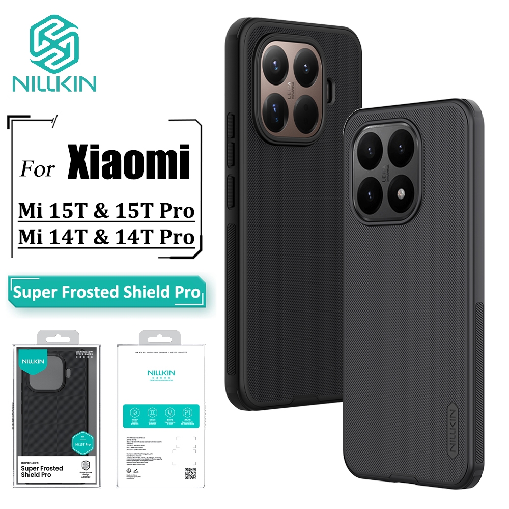 Nillkin Super Fosco Escudo Pro Caso Para Xiaomi 15T 14T 13T De Telefone Anti Impressão Digital À Prova De Choque Capa Tr em Oferta na Shopee
