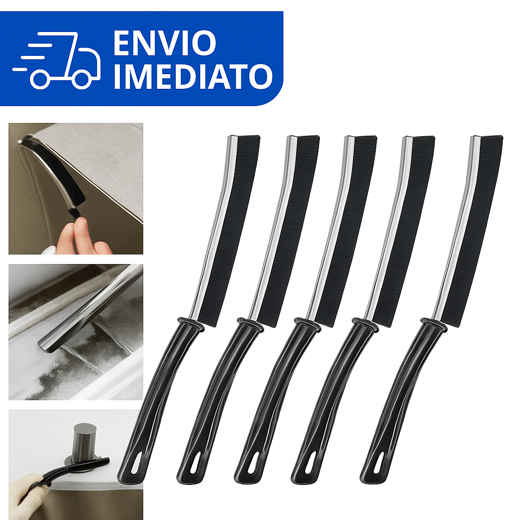 Kit 6 Escovas de Limpeza Multiuso Para Frestas Trilhos Janelas Banheiros Kit 1/2/3/6