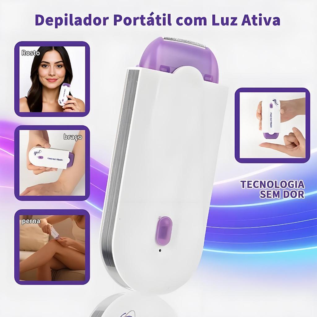 Depilador Laser Recarregável Facial e Corporal Removedor De Pelos Removedor Elétrico