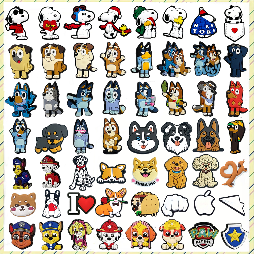 1 Pçs Série De Cães Sapatos Encantos DIY Tamancos Sapato Aceessories Caber Sandálias Pinos Chinelos Decoração Crianças P em Oferta na Shopee