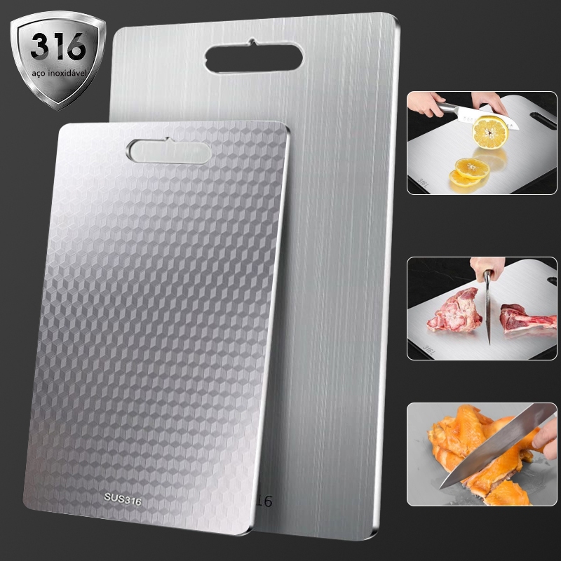 Tábua De Corte padrão de diamante 316 Aço Inoxidável Antibacteriana À Prova De Mofo  Tábua De Cozinha em Oferta na Shopee