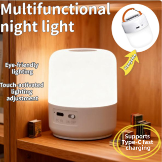 Abajur Quarto Luminária Led De Mesa Criado Mudo Recarregável Touch Cabeceira De Quarto Luz Estudos em Oferta na Shopee