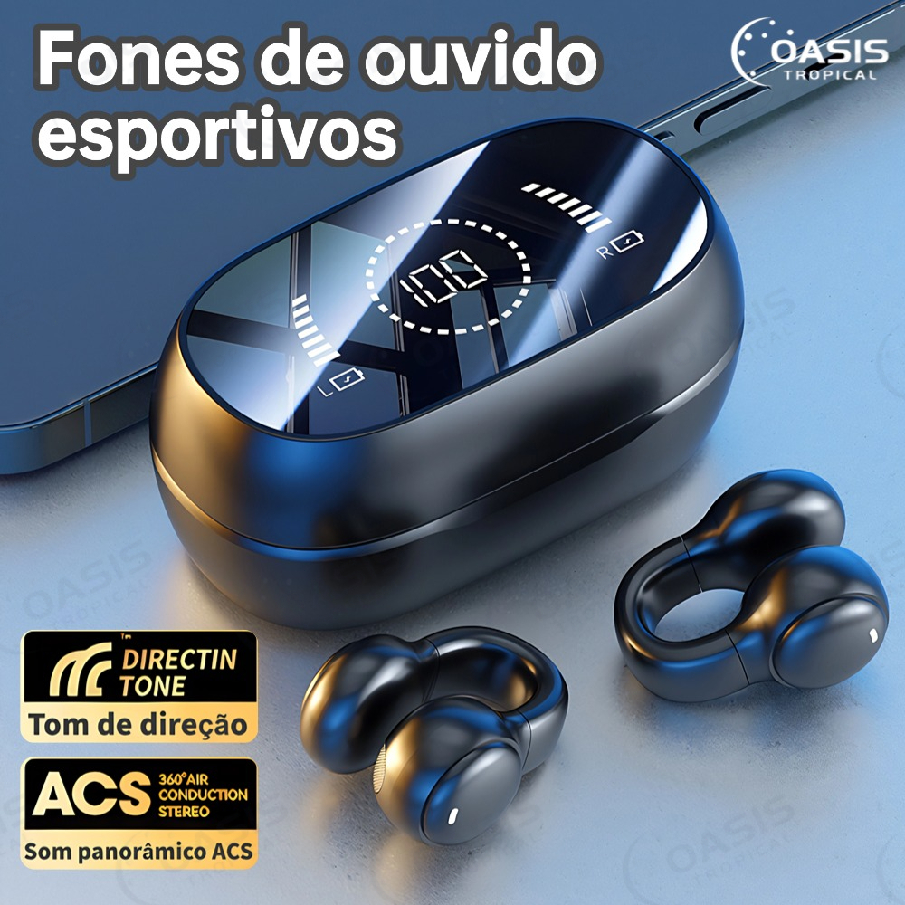 Fone de Ouvido Bluetooth Sem Fio Digital Alta Qualidade Intra Auricular M47