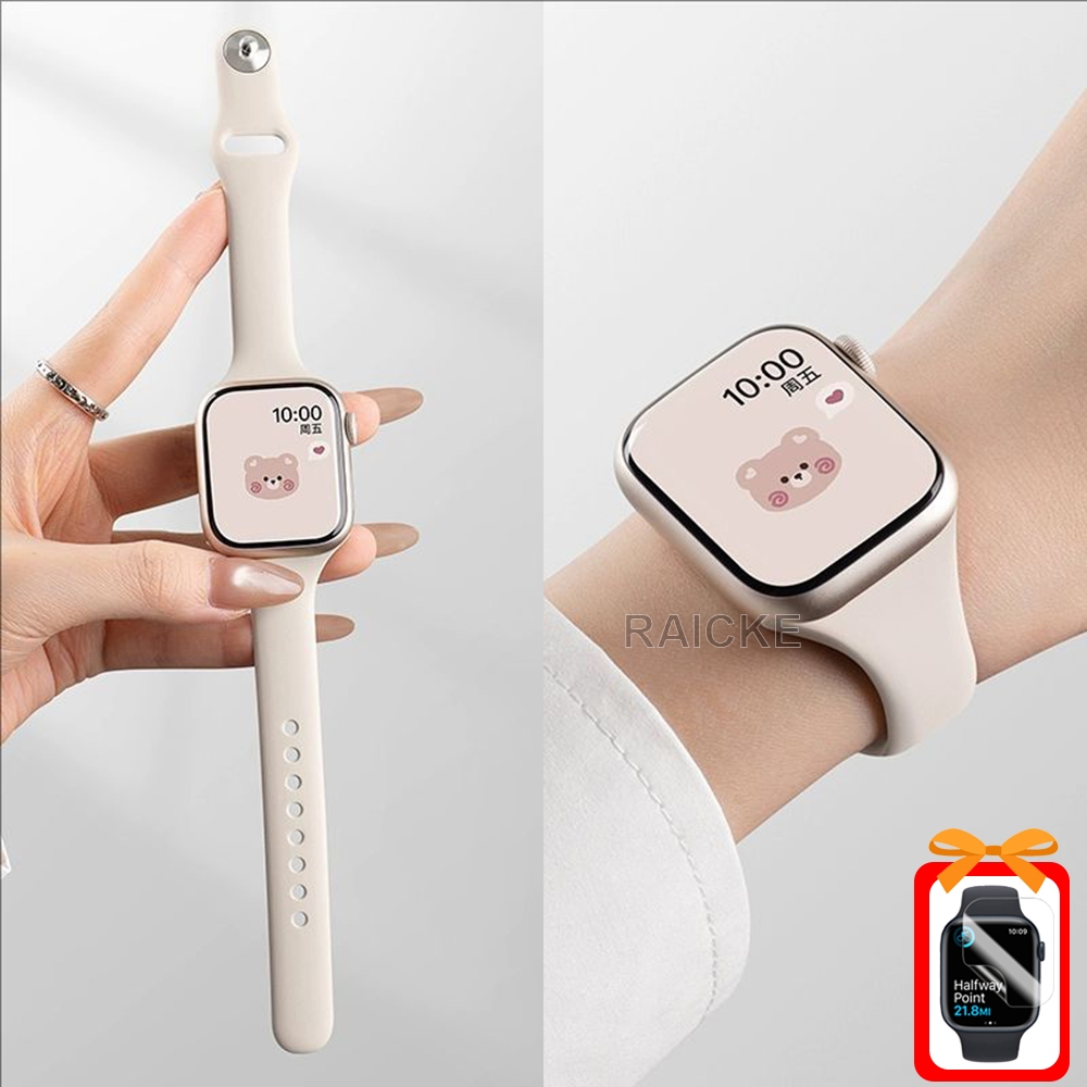 Cintura de relógio esportivo de silicone para a série iWatch 11/10/9/8/7/6/5/4/3/SE Ultra 2 49mm 46mm 44 45 41 42 40 38