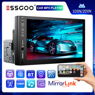 （Envio de São Paulo) ESSGOO 1 Din Car Radio Bluetooth 7 Polegadas Touch Screen Multimídia MP5 Video Player em Oferta na Shopee