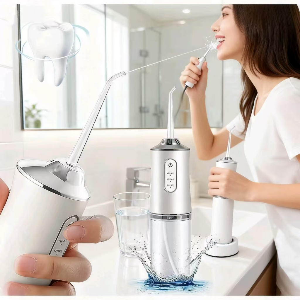 Lavador de dentes elétrico Oral recarregável USB portátil 220ml, adequado para família ou viagens