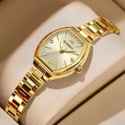 Nova Chegada Relógio Feminino CURREN Marca Autêntica Moda Casual Aço Inoxidável Mãos Luminosas Minimalista Pequeno Mostr