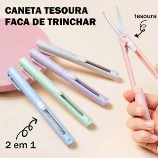 Tesoura Compacta 2 Em 1 Com Lâmina De Cerâmica E Faca Utilitária-Ideal Para Faça Você Mesmo , Scrapbooking em Oferta na Shopee