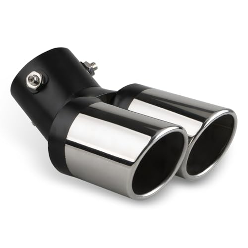 Tubo De Escape Para Carro Com Ponta De Aço Inoxidável E Silenciador Automático Tubo Duplo Curvo