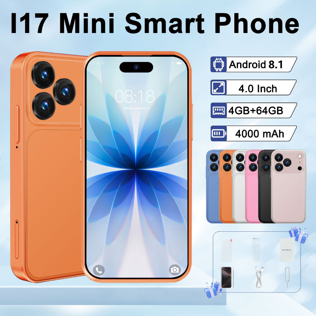 Novo Produto 17 Mini 3G Smartphone Memória De Tela De 4.0 Polegadas 4GB RAM + 64GB ROM Android 8.1 em Oferta na Shopee