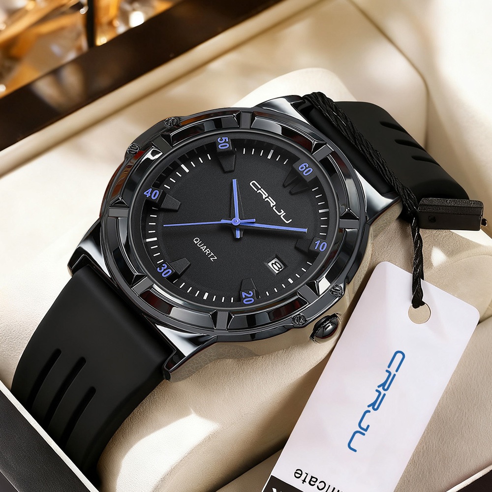 CRRJU Relógio Masculino Durável Precisão Cronometragem Quartzo À Prova D'água 5030 X em Oferta na Shopee