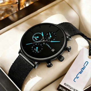 CRRJU Relógio Masculino Multifuncional Mostrador Moda Quartzo Aço Inoxidável Impermeável 2268 X em Oferta na Shopee
