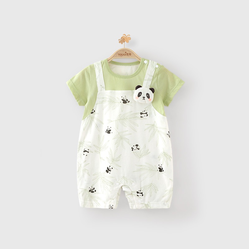 Yoqi roupas de bebê verão macacão bebê menino roupas de verão macacão pijamas de manga curta macacão bebê verão roupas f