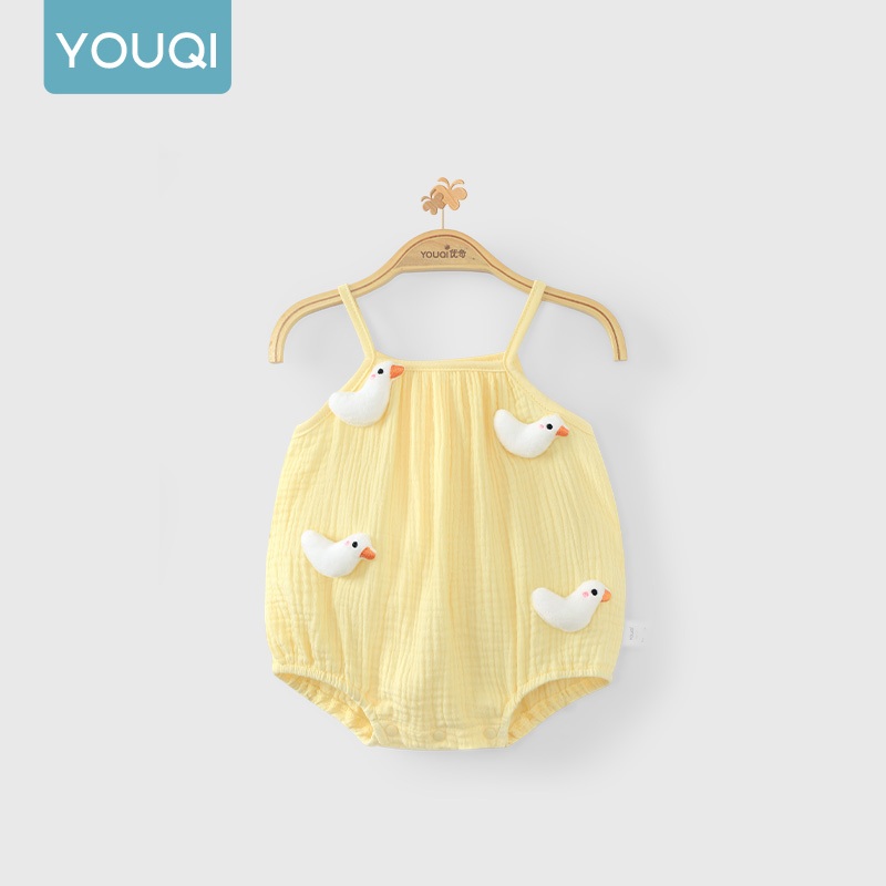 Youqi roupas de bebê roupas de verão roupas de bebê recém-nascido estilo ocidental bonito estilingue mês inteiro cem dia