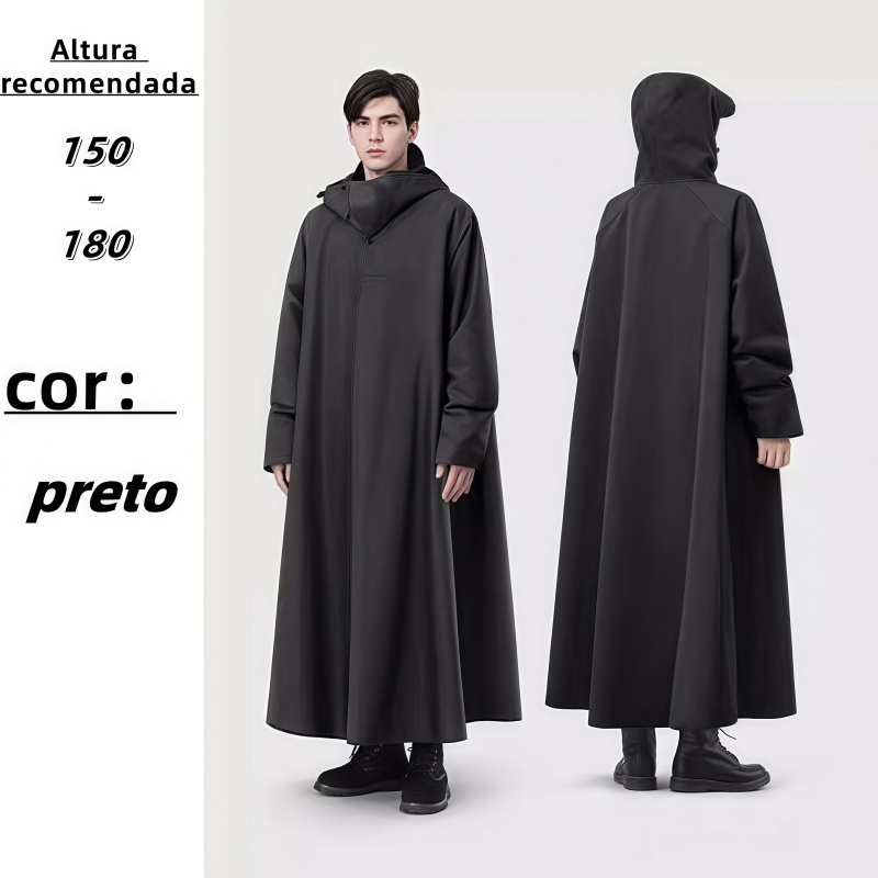 Capa de chuva para veículo elétrico adequada para atividades em dias chuvosos, homens e mulheres, estilo longo em Oferta na Shopee