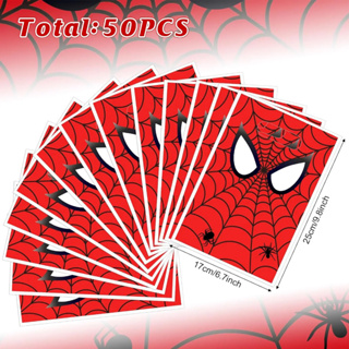 50 Peças Suprimentos Para Festa De Aniversário Do Homem-Aranha Saco De Doces Saque Crianças Decoração Presente Meninos em Oferta na Shopee