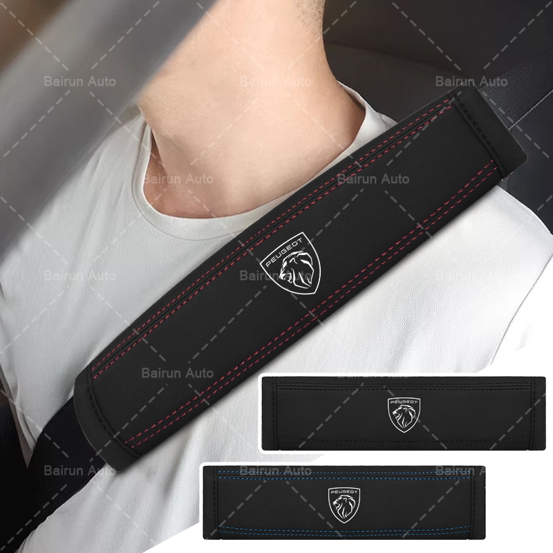 1/2 Pçs Couro Capa De Cinto De Segurança Do Carro Decoração Cinta Almofada Para Peugeot 206 207 208 306 307 308 407 408
