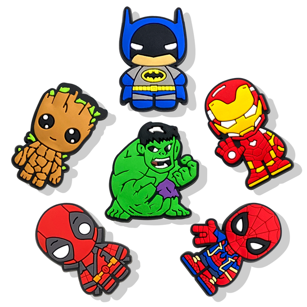 MEIDJ Shoe Charms 6 Cartoon Padrão Decorações Acessórios De PVC Com Buttton em Oferta na Shopee