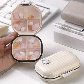 Mini Portátil Pill Box Viagem Por 7 Grades Organizador Dividir Pacote Comprimidos Selados…