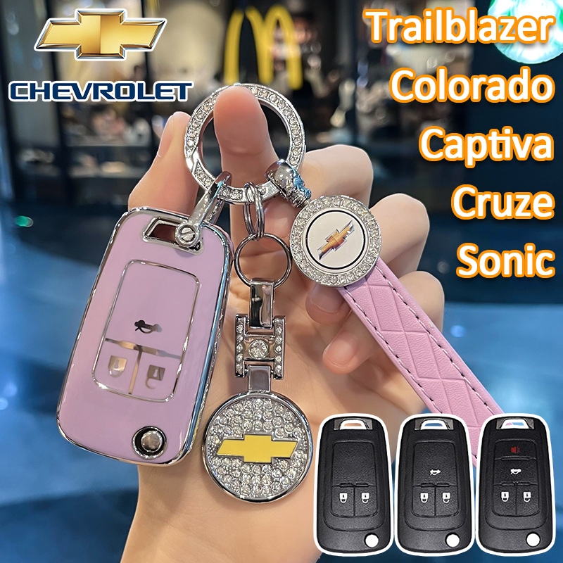 Chevrolet Cruze/Sonic/Captiva/Colorado/Trailblazer Capa De Chave Remota De Carro Inteligente Chaveiro em Oferta na Shopee