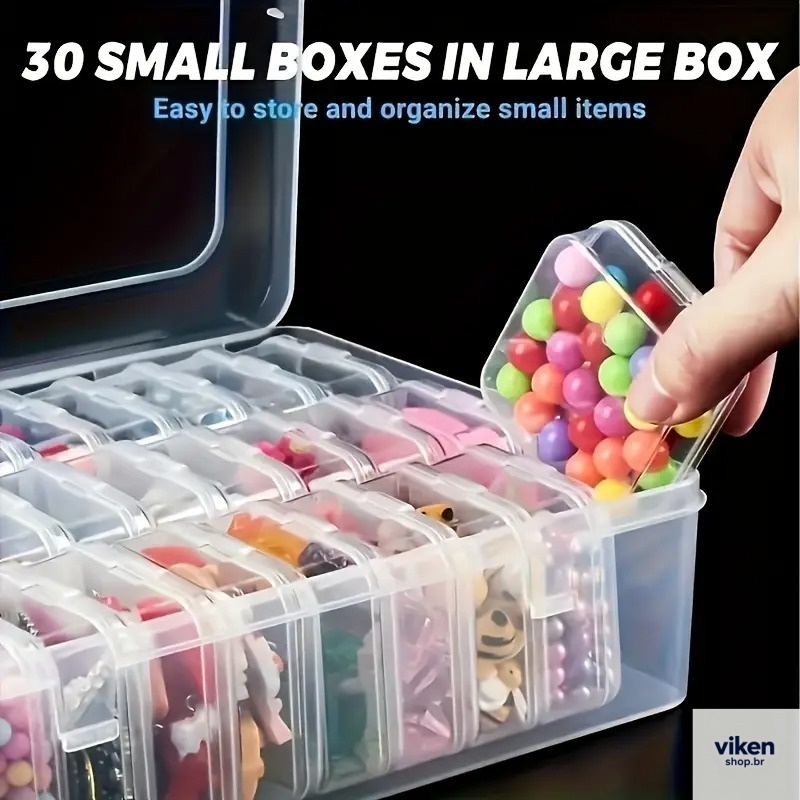 30 pcs Caixa De Armazenamento De Broca De Pintura Diamante  , Estojo Organizador De Contas E Strass Para Arte Em Unhas V em Oferta na Shopee