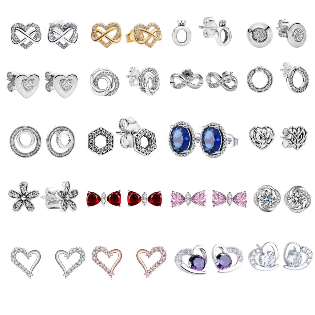 Brincos femininos requintados de prata S925 variedade|Estilo Único Elegante All-Match em Oferta na Shopee