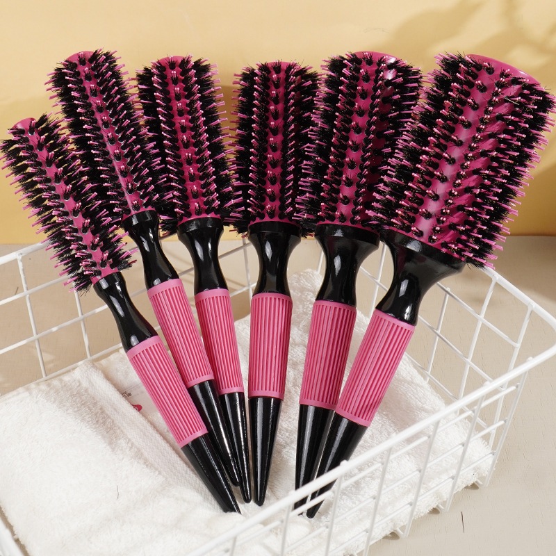 Kit5 Escovas Profissionais De Cabelo Cerdas Javali e Nylon