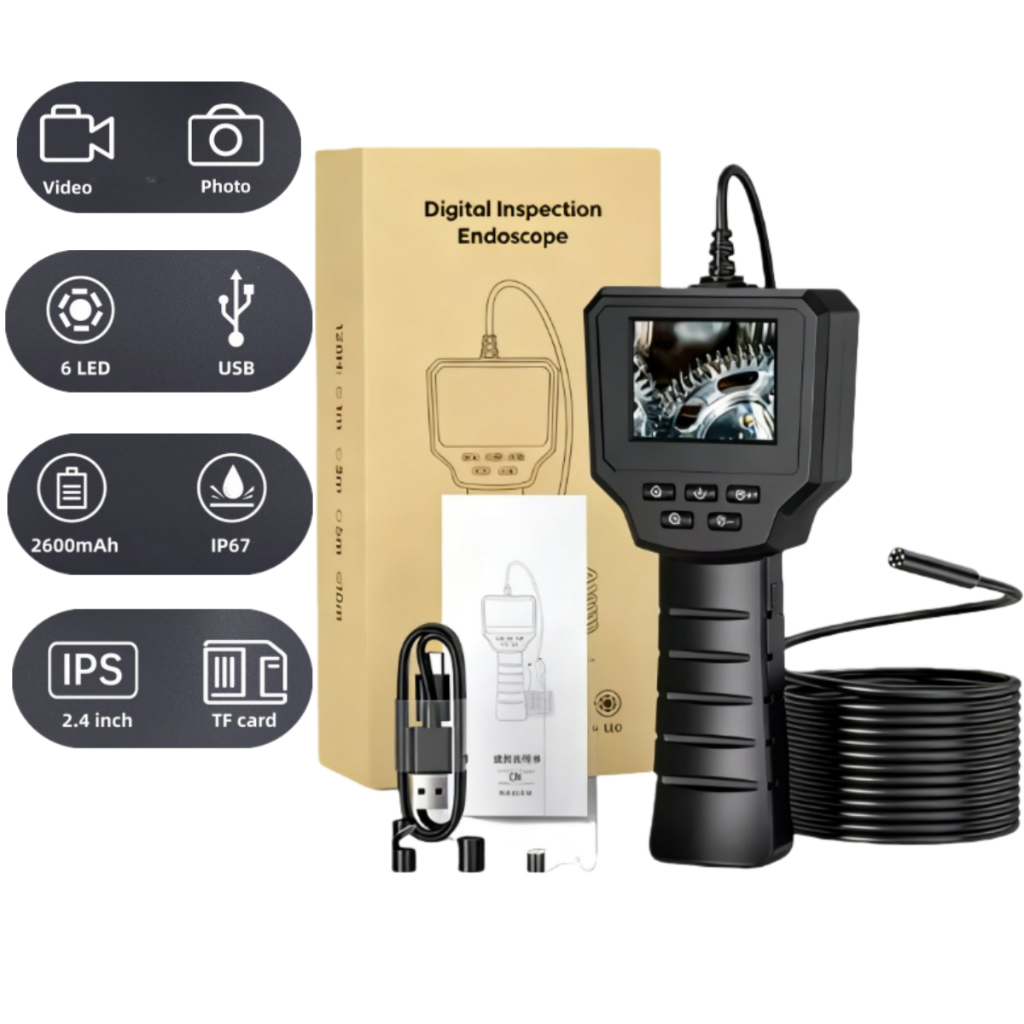 Endoscópio Boroscópio Sonda Câmera Diagnóstico Automotivo 3 m