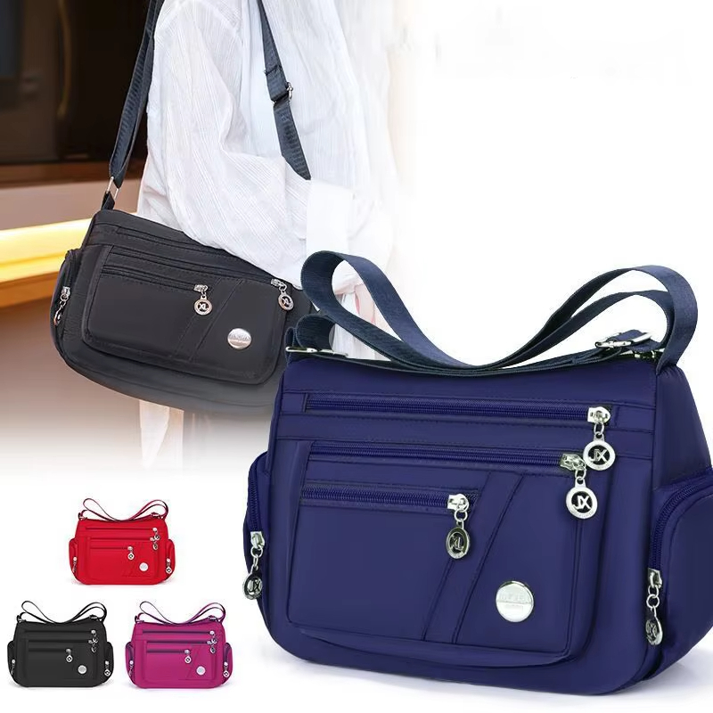 Bolsa Feminina Impermeável De Nylon De Grande Capacidade De Ombro Crossbody